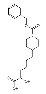 (RS)-6-(1-benzyloxycarbonyl-4-piperidyl)-2-hydroxyhexanoic acid结构式