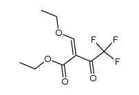 ethyl 2-(ethoxymethylene)-4,4,4-trifluoro-3-oxobutanoate结构式