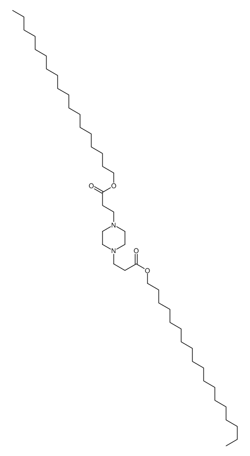 octadecyl 3-[4-(3-octadecoxy-3-oxopropyl)piperazin-1-yl]propanoate Structure