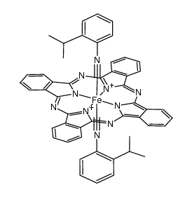 bis(2-isopropylphenylisocyanide)(phthalocyaninato)iron(II)结构式