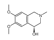 (+)-1,2,3,4-Tetrahydro-6,7-dimethoxyisoquinolin-4-ol Structure