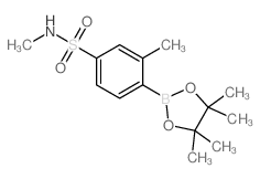 2-甲基-4-(N-甲基磺酰基)苯硼酸频那醇酯结构式