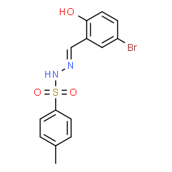 N'-(5-溴-2-羟基苯亚甲基)-4-甲基苯磺酰肼结构式