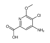 4-氨基-5-氯-6-甲氧基-2-吡啶羧酸结构式