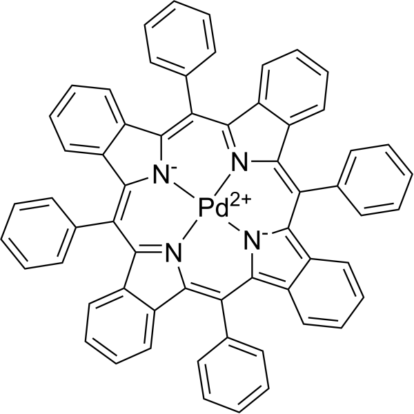 内消旋-四苯基-四苯并卟啉钯配合物结构式