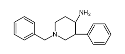 4-Piperidinamine, 3-phenyl-1-(phenylmethyl)-, (3R,4S)-结构式