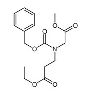 ETHYL 3-((BENZYLOXYCARBONYL)(2-METHOXY-2-OXOETHYL)AMINO)PROPANOATE结构式