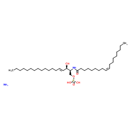 N-油酰-神经酰胺-1-磷酸盐(铵盐)结构式