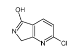 2-氯-6,7-二氢-5H-吡咯并[3,4-b]吡啶-5-酮结构式