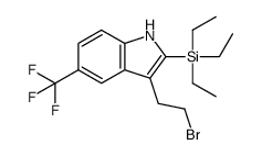 3-(2-bromoethyl)-2-(triethylsilyl)-5-(trifluoromethyl)-1H-indole结构式
