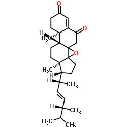 (14BETA,22E)-8,14-环氧基麦角甾-4,22-二烯-3,6-二酮结构式
