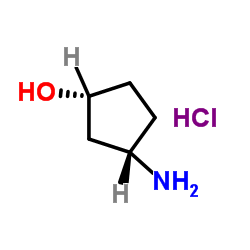 (1R,3S)-3-氨基环戊醇盐酸盐结构式
