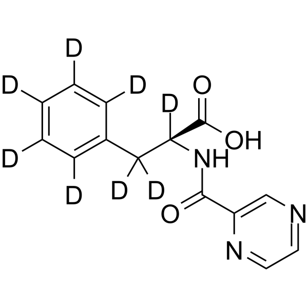 N-Pyrazinylcarbonylphenylalanine-d8 Structure