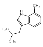 N,N-dimethyl-1-(7-methyl-1H-indol-3-yl)methanamine structure