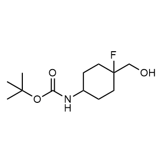 (4-氟-4-(羟甲基)环己基)氨基甲酸叔丁酯结构式