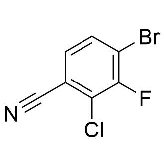 4-bromo-2-chloro-3-fluorobenzonirile Structure