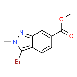 3-溴-2-甲基-2H-吲唑-6-羧酸甲酯结构式