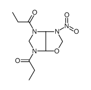 1-(3-nitro-6-propanoyl-2,3a,5,6a-tetrahydroimidazo[4,5-d][1,3]oxazol-4-yl)propan-1-one Structure