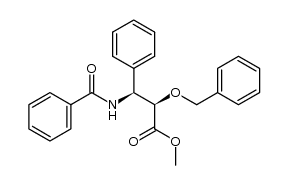 methyl (2R,3S)-3-benzoylamino-2-benzyloxy-3-phenylpropanethioate结构式