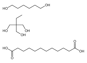 dodecanedioic acid,2-ethyl-2-(hydroxymethyl)propane-1,3-diol,hexane-1,6-diol结构式