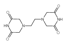2,6-Piperazinedione,4,4'-(1,2-ethanediyl)bis- Structure