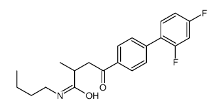N-Butyl-2',4'-Difluoro-alpha-methyl-gamma-oxo-(1,1'-biphenyl)-4-butanamide, DL-结构式