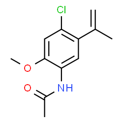 N- [4-氯-2-甲氧基-5-(1-甲基乙烯基)苯基]乙酰胺结构式