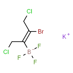 Potassium (E)-3-bromo-1,4-dichlorobut-2-en-2-yltrifluoroborate结构式