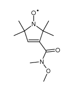 3-(N-Methoxy-N-methylcarbamoyl)-2,2,5,5-tetramethyl-3-pyrrolin-1-yloxy结构式