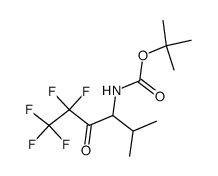 4-(t-Butoxycarbonyl)amino-1,1,1,2,2-pentafluoro-5-methylhex-an-3-one结构式