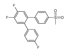 1,2-difluoro-4-(4-fluorophenyl)-5-(4-methylsulfonylphenyl)benzene Structure