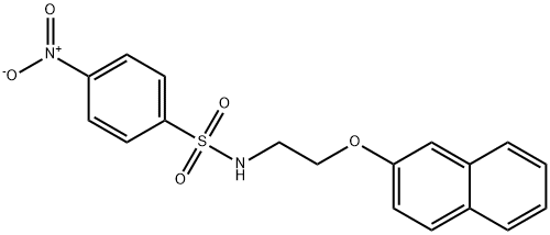 N-[2-(萘-2-基氧基)乙基]-4-硝基苯磺酰胺结构式