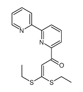 3,3-bis(ethylsulfanyl)-1-(6-pyridin-2-ylpyridin-2-yl)prop-2-en-1-one结构式