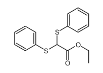 ethyl 2,2-bis(phenylsulfanyl)acetate结构式