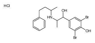 2,6-dibromo-4-[1-hydroxy-2-(4-phenylbutan-2-ylamino)propyl]phenol,hydrochloride Structure
