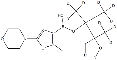(2-Methyl-5-morpholino-d11)-furan-3-boronic acid pinacol ester Structure