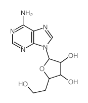9H-Purin-6-amine,9-(5-deoxy-b-D-ribo-hexofuranosyl)-结构式