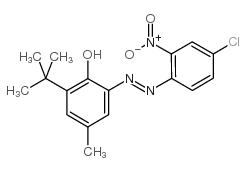 2-(2’-硝基-4’-氯苯偶氮)-4-甲基-6-叔丁基酚结构式