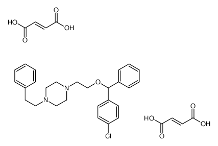 (Z)-but-2-enedioic acid,1-[2-[(4-chlorophenyl)-phenylmethoxy]ethyl]-4-(2-phenylethyl)piperazine Structure
