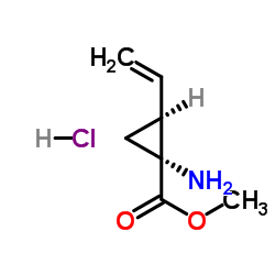 (1R,2S)-1-氨基-2-乙烯基环丙烷甲酸甲酯盐酸盐结构式