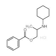 1-Propanol,2-(cyclohexylamino)-, 1-benzoate, hydrochloride (1:1)结构式