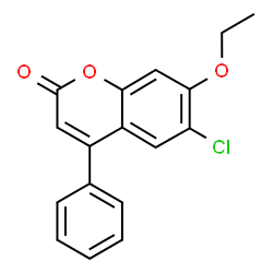 6-chloro-7-ethoxy-4-phenyl-2H-chromen-2-one结构式