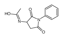 N-(2,5-dioxo-1-phenylpyrrolidin-3-yl)acetamide Structure