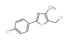 5-(氯甲基)-2-(4-氯苯基)-4-甲基噻唑结构式
