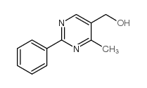 (4-甲基-2-苯基-5-嘧啶基)甲醇结构式