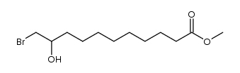 methyl 11-bromo-10-hydroxyundecanoate Structure