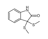 1,3-Dihydro-3,3-bis(methylthio)-2H-indol-2-one Structure