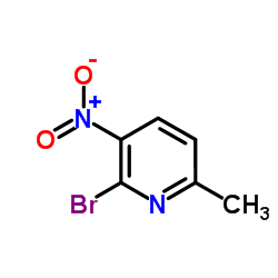 2-溴-6-甲基-3-硝基吡啶结构式