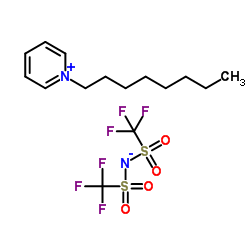 N-辛基吡啶双(三氟甲烷磺酰)亚胺盐结构式