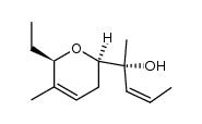 2H-Pyran-2-methanol,6-ethyl-3,6-dihydro-alpha,5-dimethyl-alpha-(1Z)-1-propenyl-,(alphaR,2R,6R)-(9CI) structure